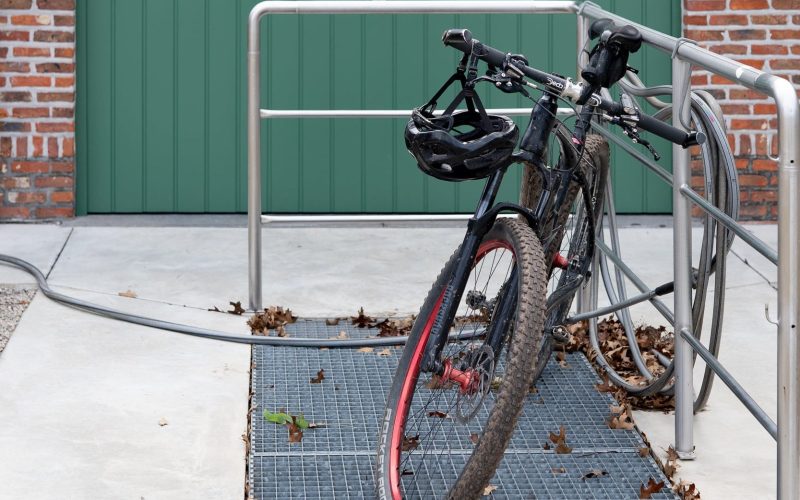 Vooraanzicht fietswasplaats